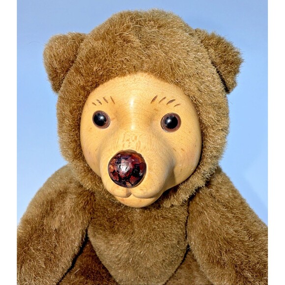 Vintage Robert Raikes Brown Jointed Teddy Bear Nursery Miniatures Applause 8” - Picture 3 of 16